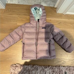 Kids Patagonia hi loft Hooded down Puffer Jacket